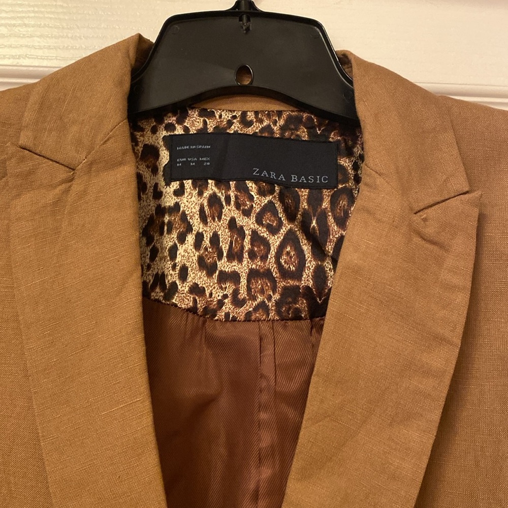 Zara Basic Woman’s Blazer, Size Medium, Light Bro… - image 5